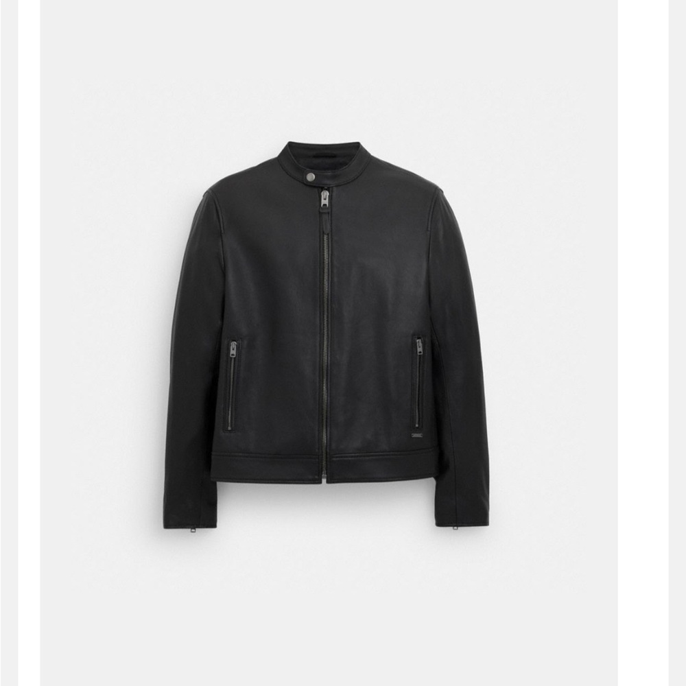 Coach Men's Black Leather Jacket